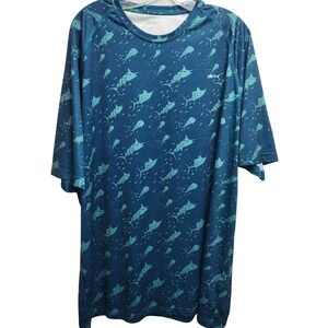 Silver Bait XXL Mens Fishing Marlin Jellyfish UPF 50+ Sun Protection Shirt